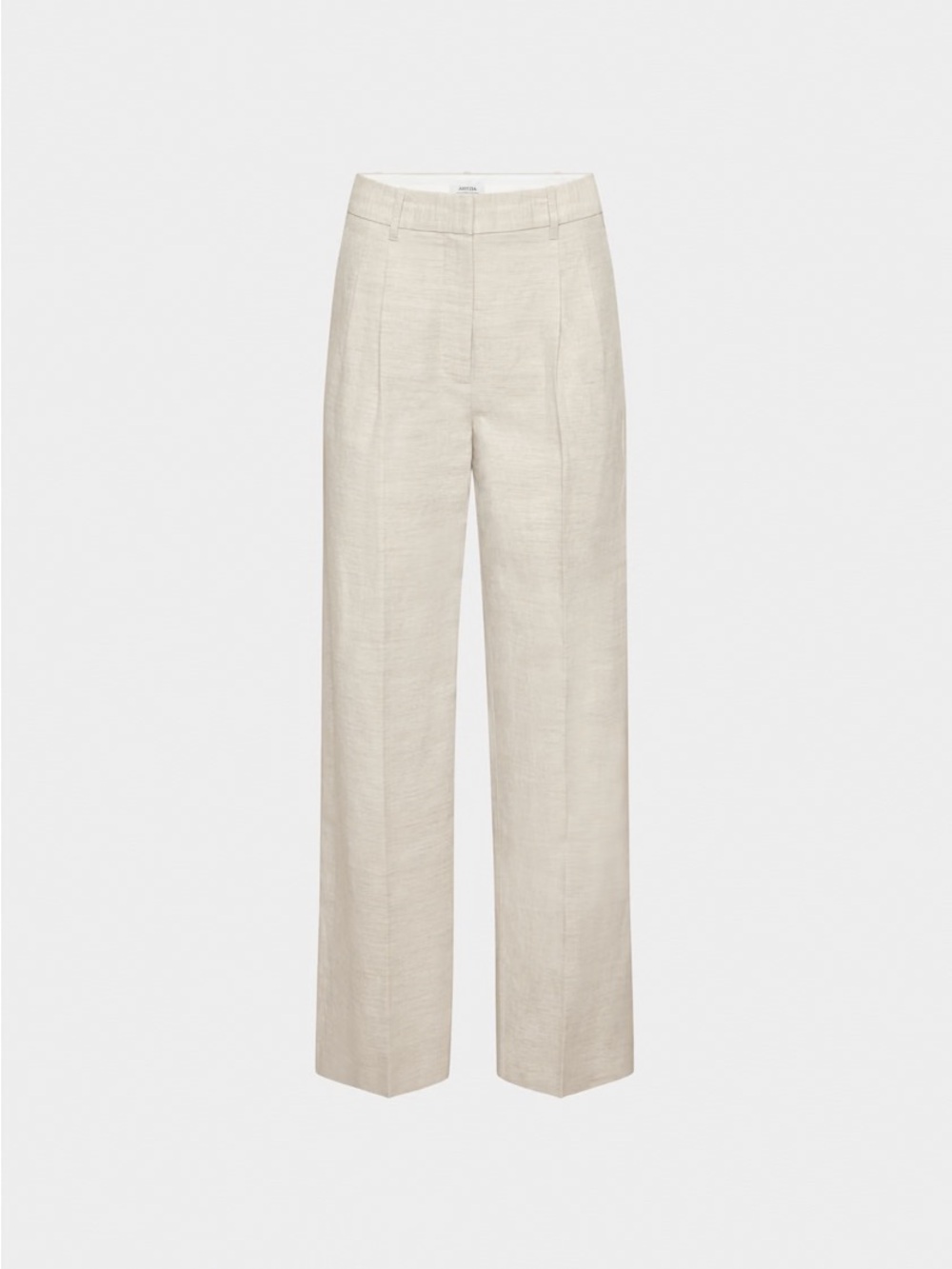 Aritzia Wide-Leg Effortless Cropped Linen-Blend Pants in ecru